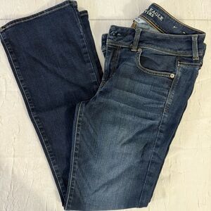 American Eagle Outfitters Kick Boot Super Stretch Blue Jeans